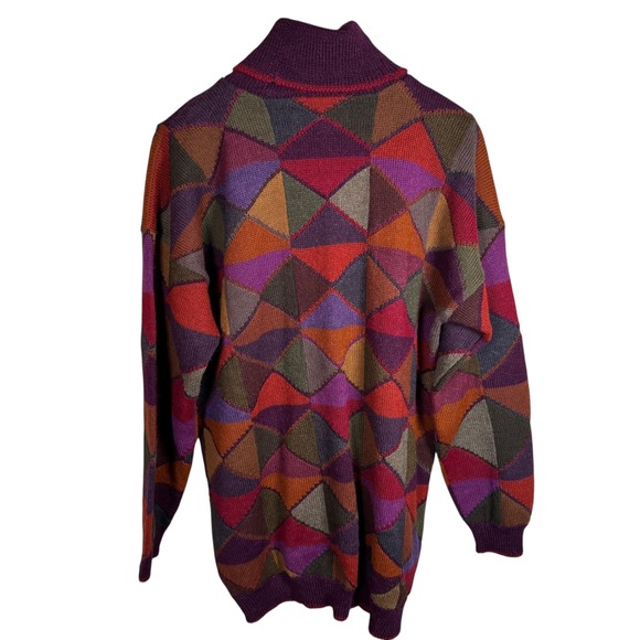 Peruvian Connection Alpaca Wool Handmade Turtleneck Sweater Mens Size Medium VTG - Picture 2 of 4